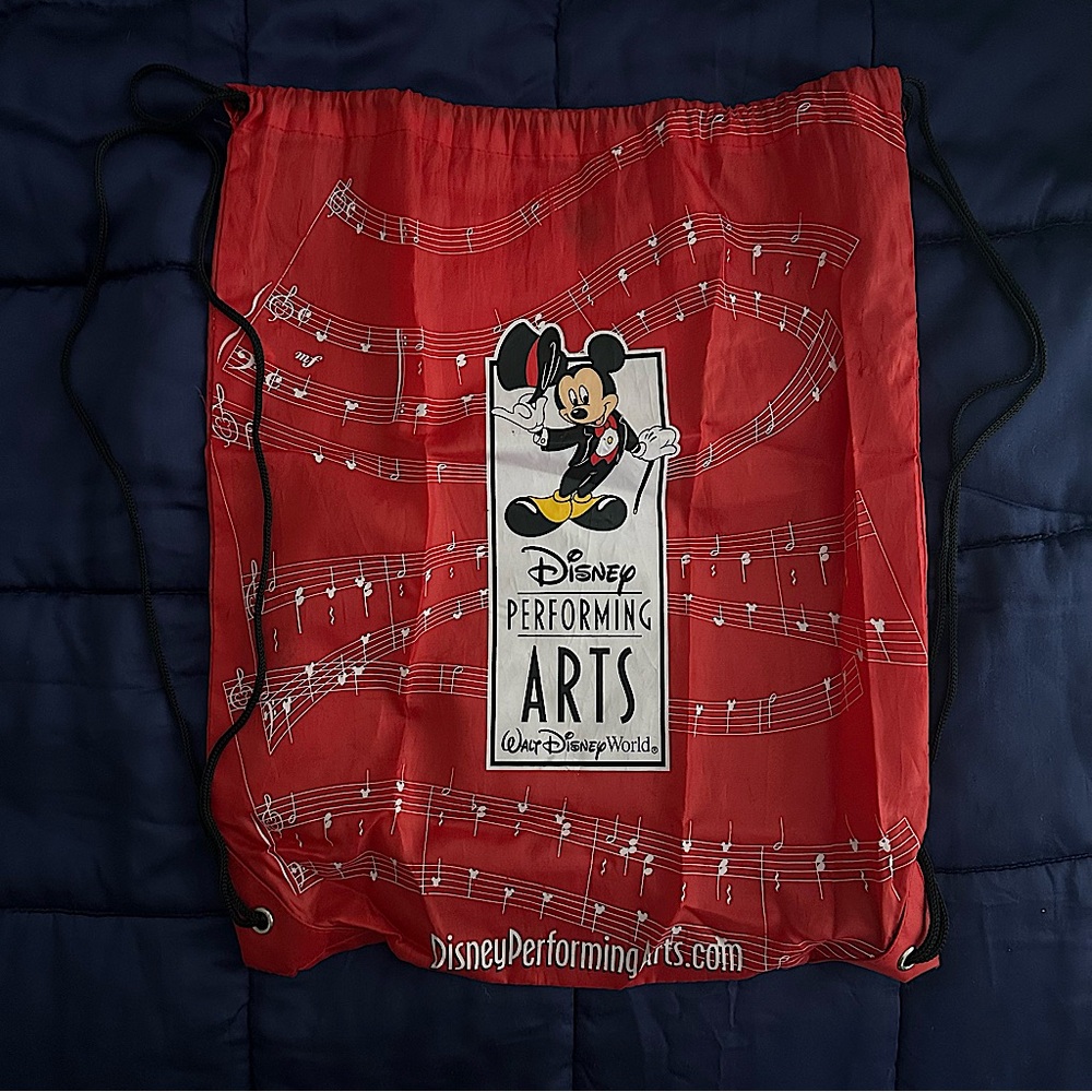 Mickey Mouse/Disney Performing Arts Drawstring Bag w/ Internal Zipper Pocket🐭